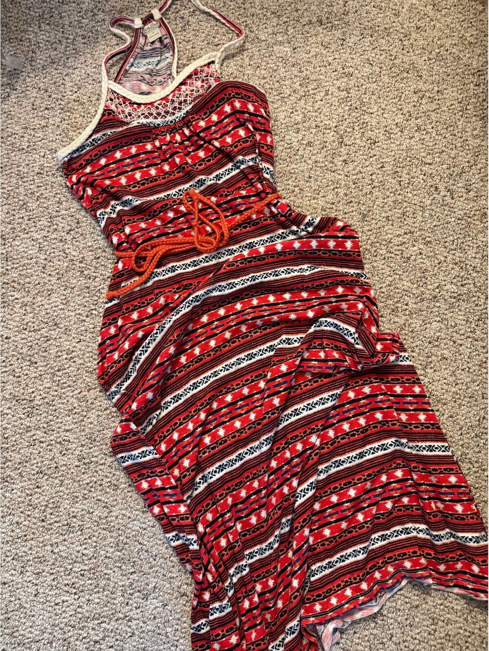 Lucky Brand sundress halter top style long dress